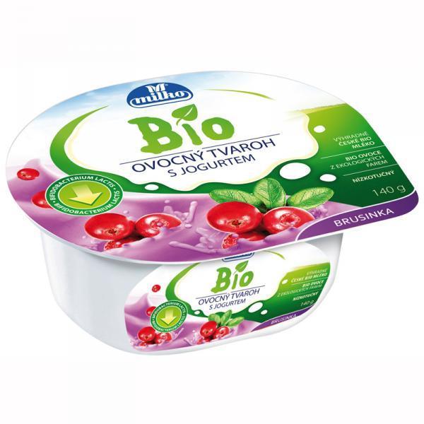 Fotografie - Bio ovocný tvaroh s jogurtem brusinka Milko
