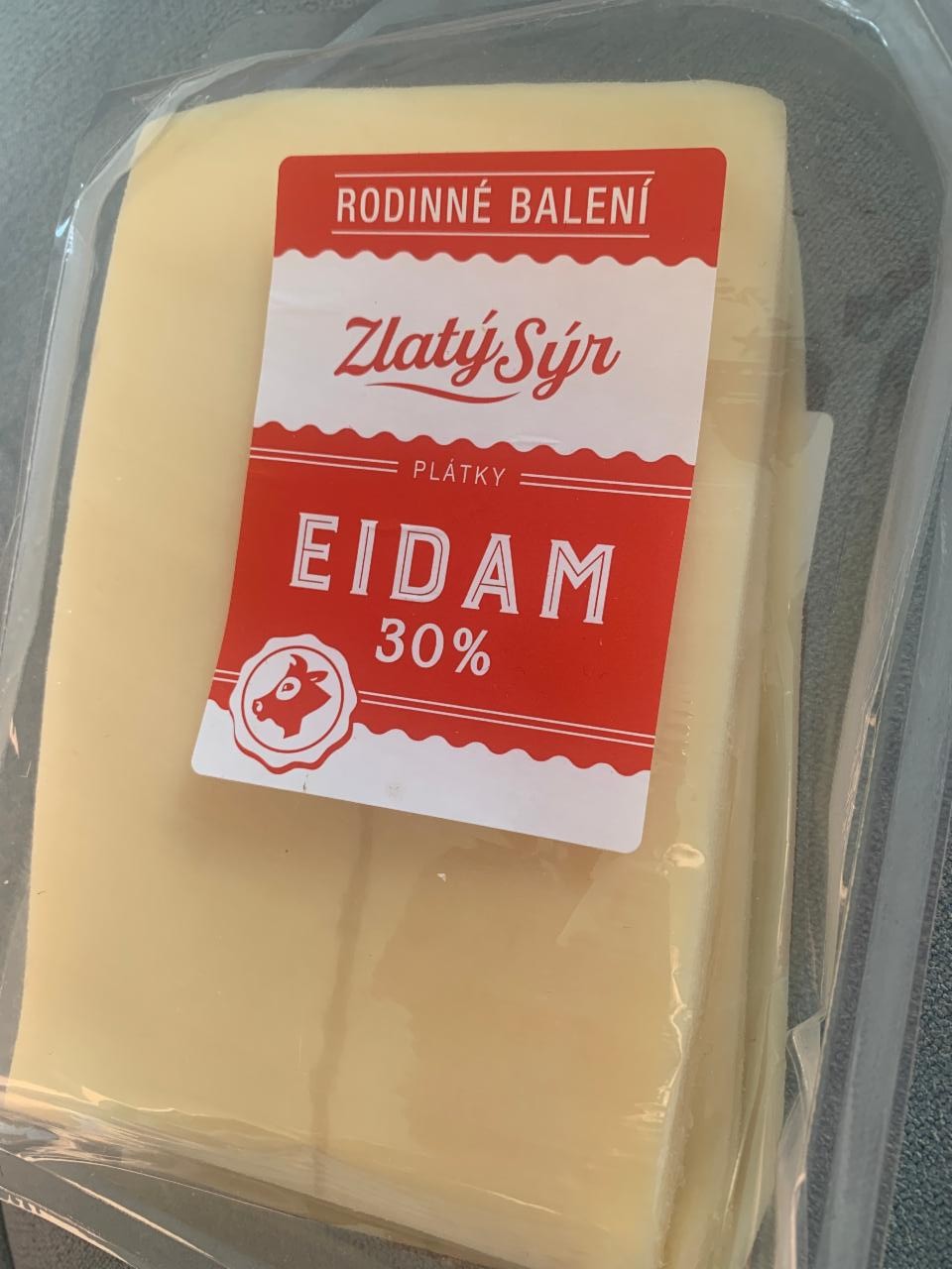 Fotografie - Eidam plátky 30% Zlatý sýr