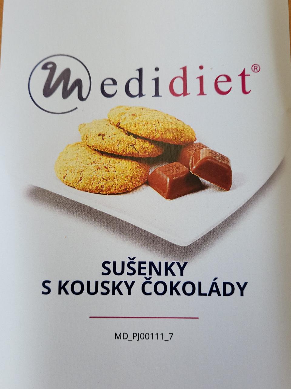 Fotografie - Sušenky s kousky čokolády Medidiet