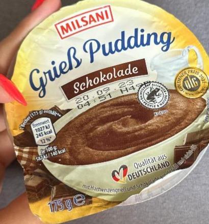 Fotografie - Grieß Pudding Schokolade Milsani
