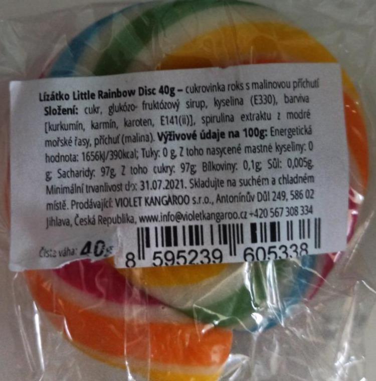 Fotografie - lízátko little rainbow disc 