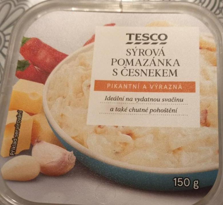 Fotografie - sýrová pomazánka s česnekem Tesco