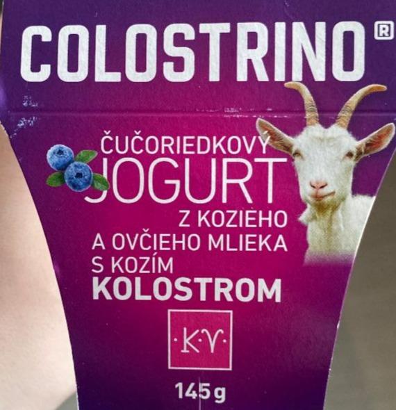Fotografie - Čučoriedkový jogurt z kozieho a ovčieho mlieka s kozím kolostrom Colostrino