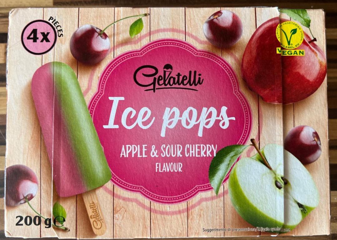 Fotografie - Ice pops Apple & Sour Cherry Gelatelli
