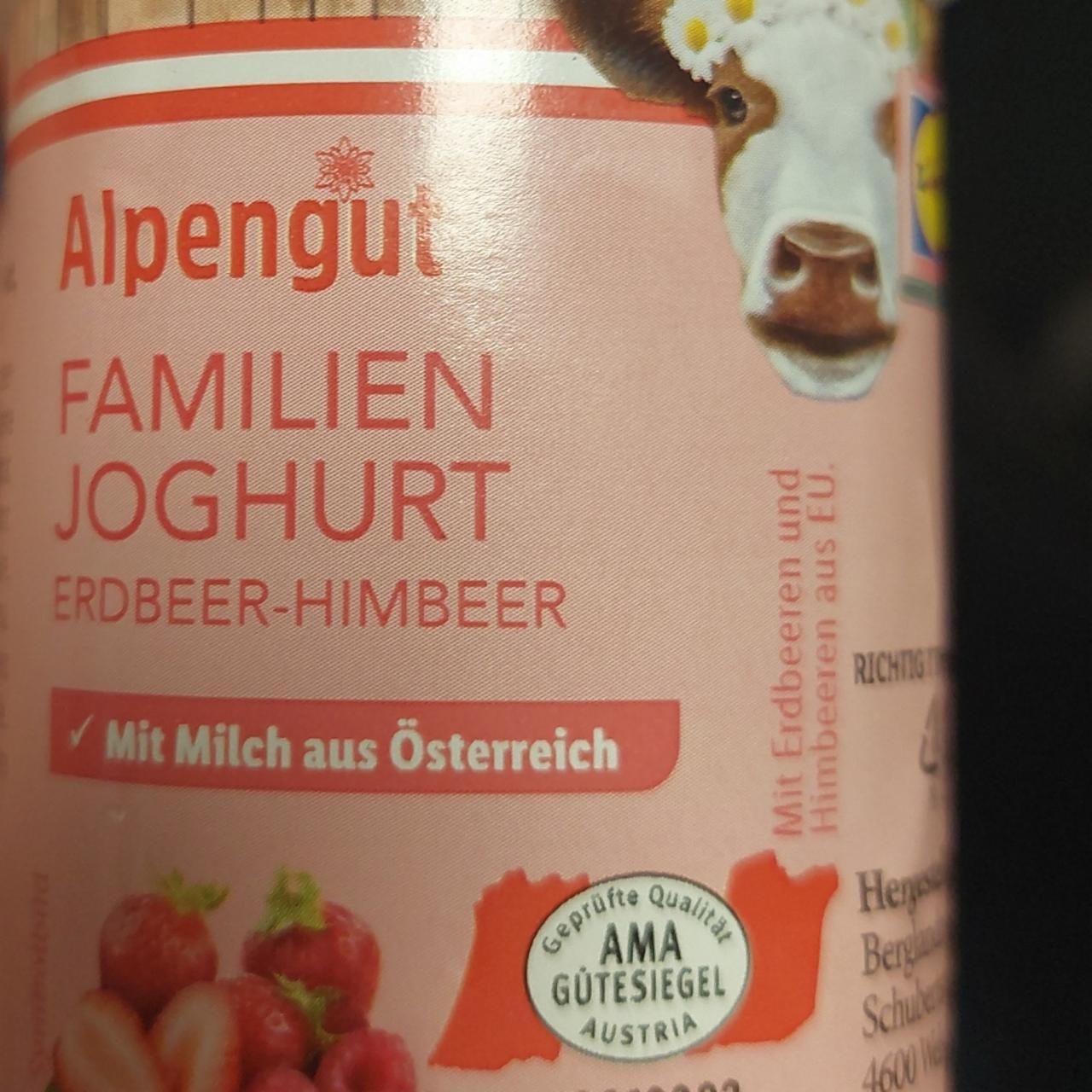Fotografie - Familien Joghurt Erdbeer-Himbeer Alpengut