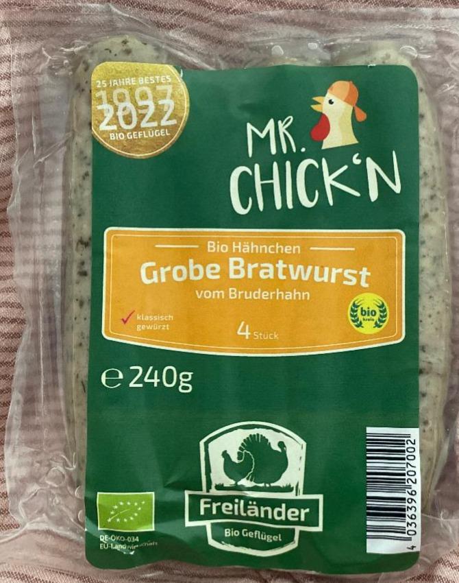 Fotografie - Bio Hähnchen Grobe Bratwurst vom Bruderhahn Mr. Chick'n