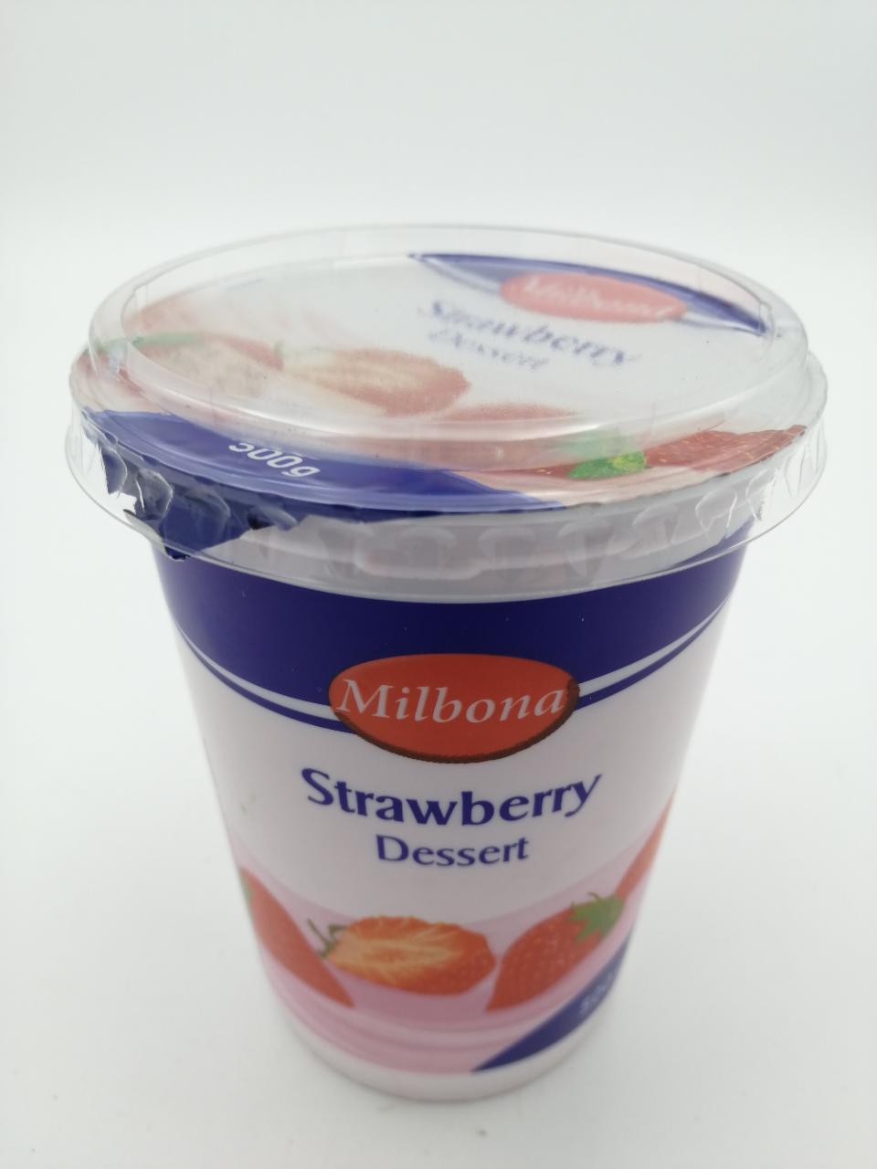 Fotografie - Jogurt se sníženým obsahem tuku jahodový Milbona