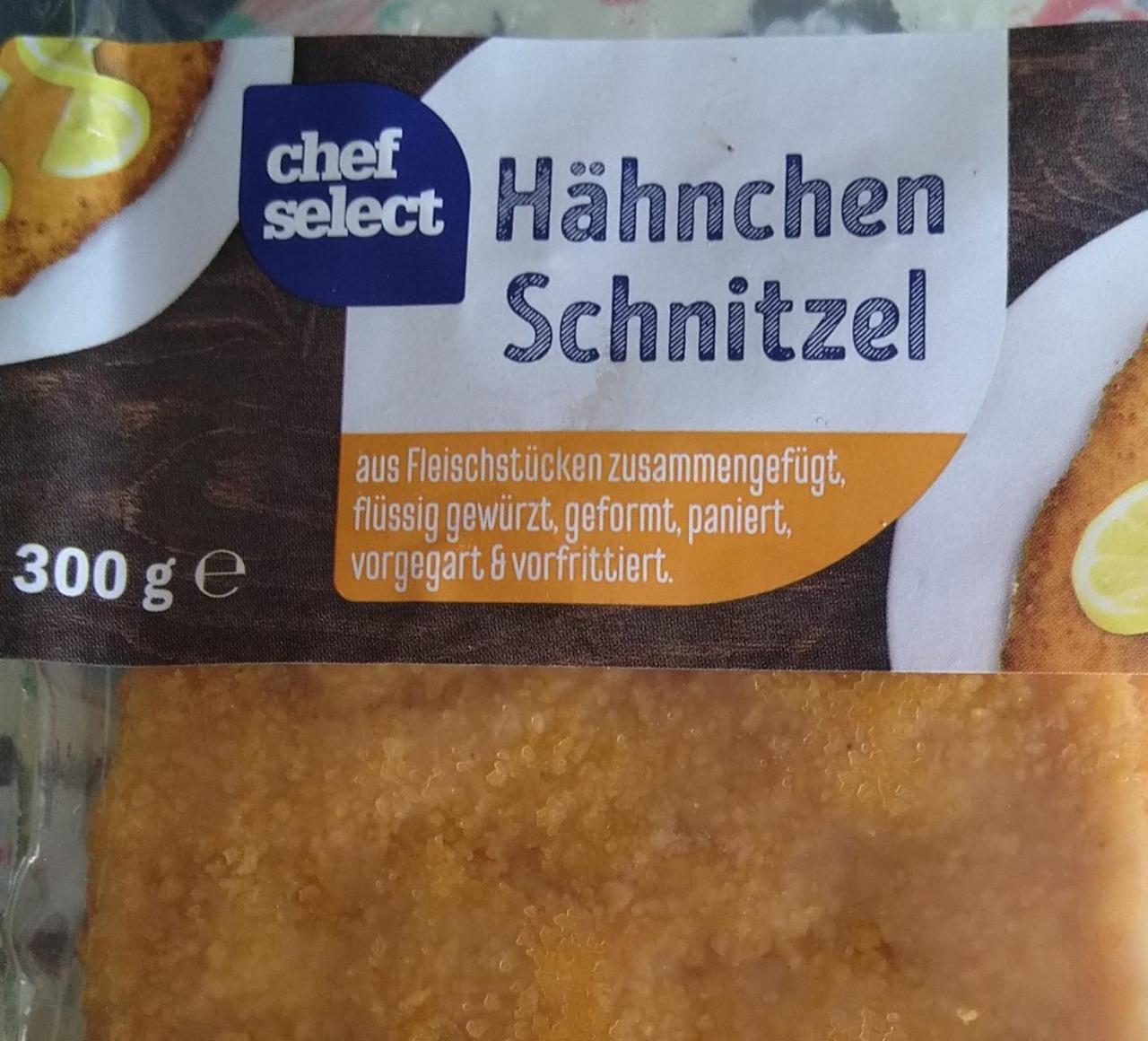 Chef - kalorie, a kJ nutriční hodnoty Select Schnitzel Hähnchen