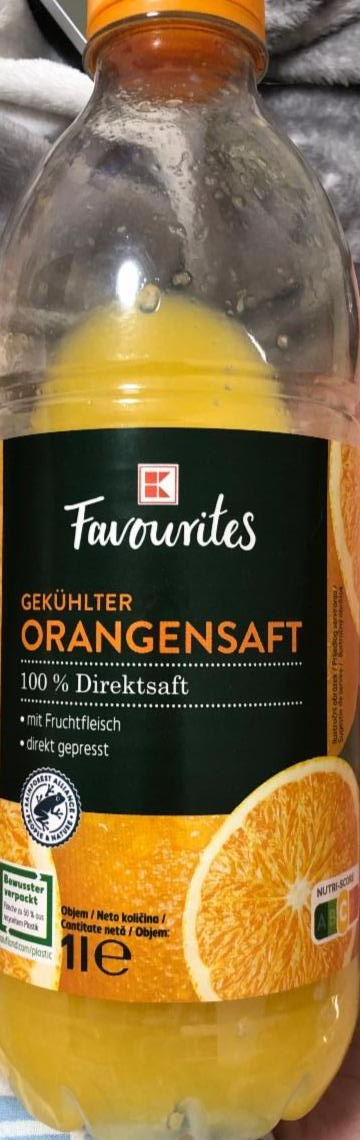 Fotografie - Gekühlter Orangensaft 100% Direktsaft K-Favourites