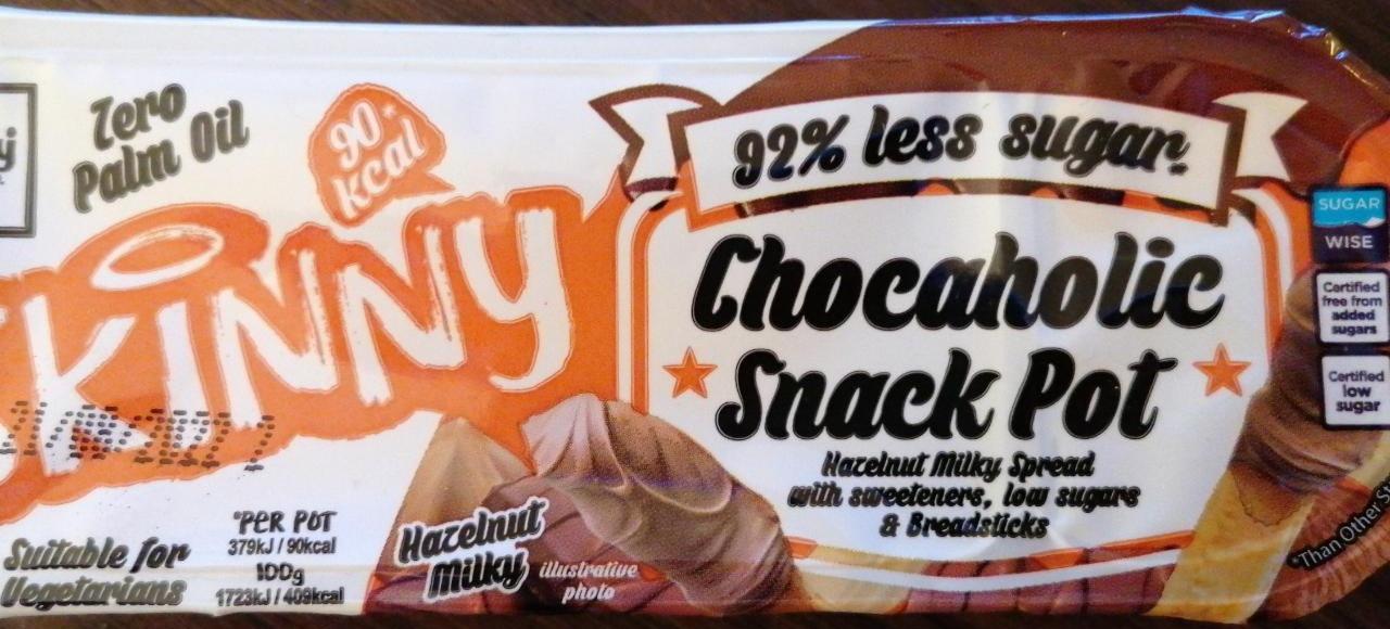 Fotografie - Skinny Chocaholic snack pot hazelnut milky spread The Skinny Food Co