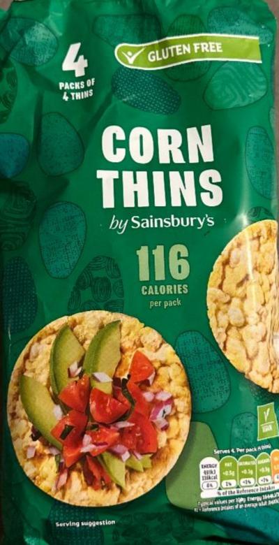 Fotografie - Corn Thins Gluten free Sainsbury's