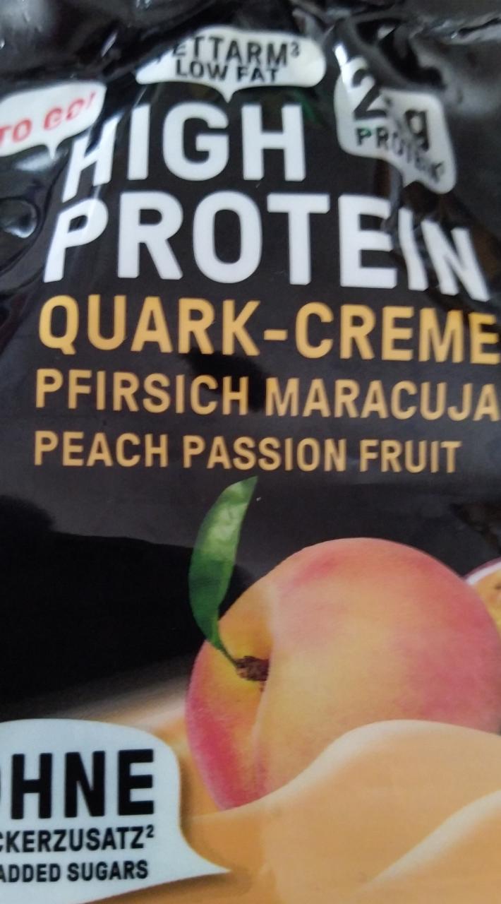 Fotografie - High Protein Quark-Creme Pfirsich Maracuja To Go!