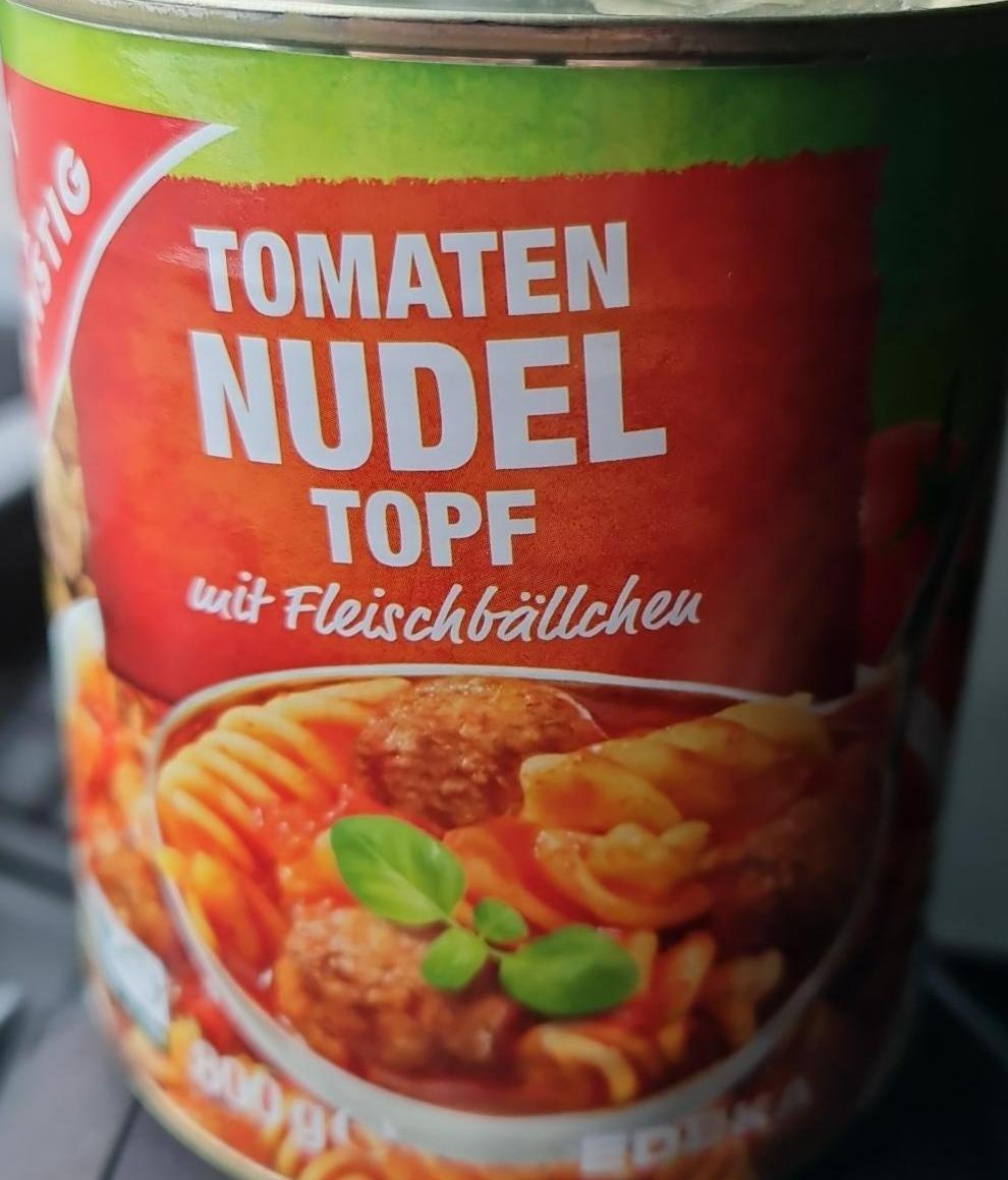 Fotografie - Tomaten nudel topf mit Fleischbällchen Gut&Günstig