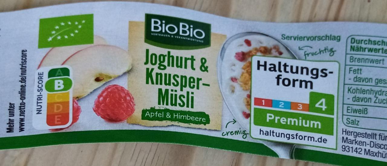 Fotografie - Joghurt & Knusper Müsli Apfel & Himbeere BioBIo