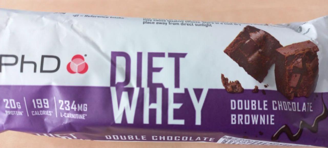 Fotografie - Diet Whey High Protein Bar Double chocolate Brownie PhD Nutrition