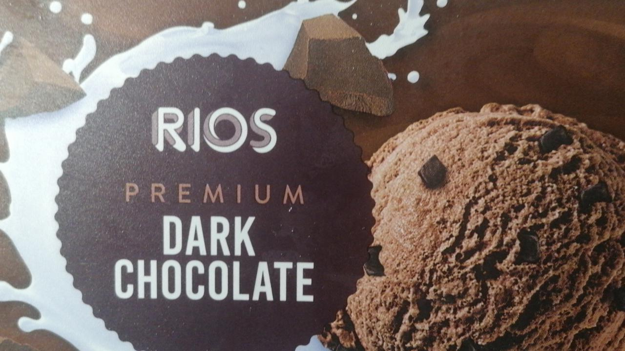 Fotografie - Mražený krém smetanový čokoládový se 7% lupinků z hořké čokolády Rios
