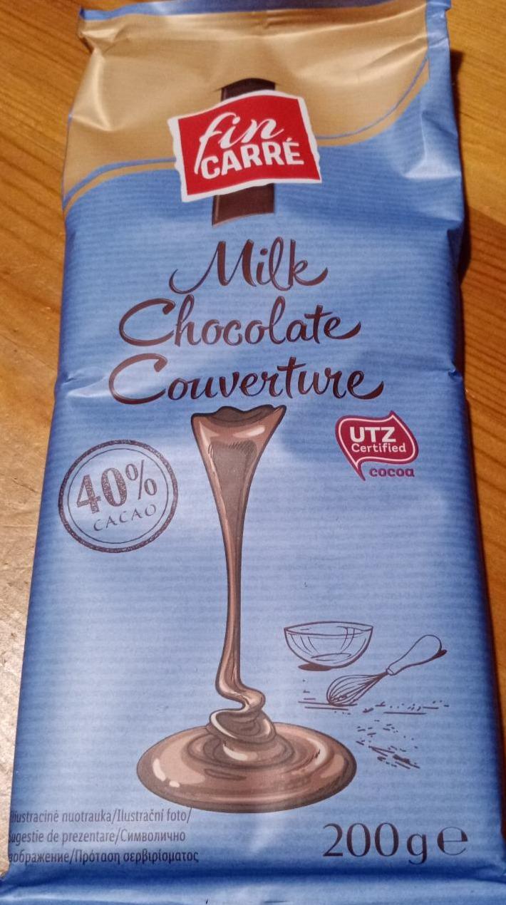 Fotografie - Milk chocolate couverture 40% cacao (mléčná čokoláda na vaření) Fin Carré
