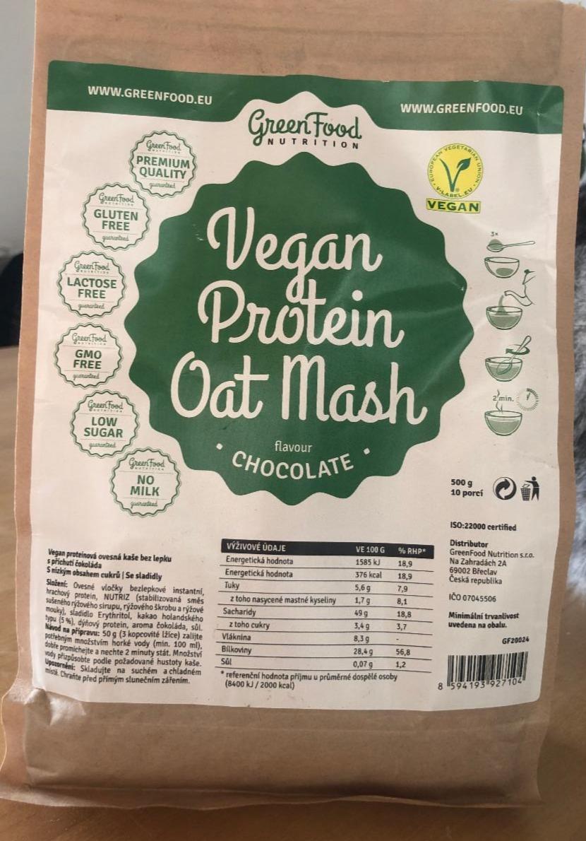 Fotografie - Vegan Protein Oat Mash Chocolate GreenFood Nutrition