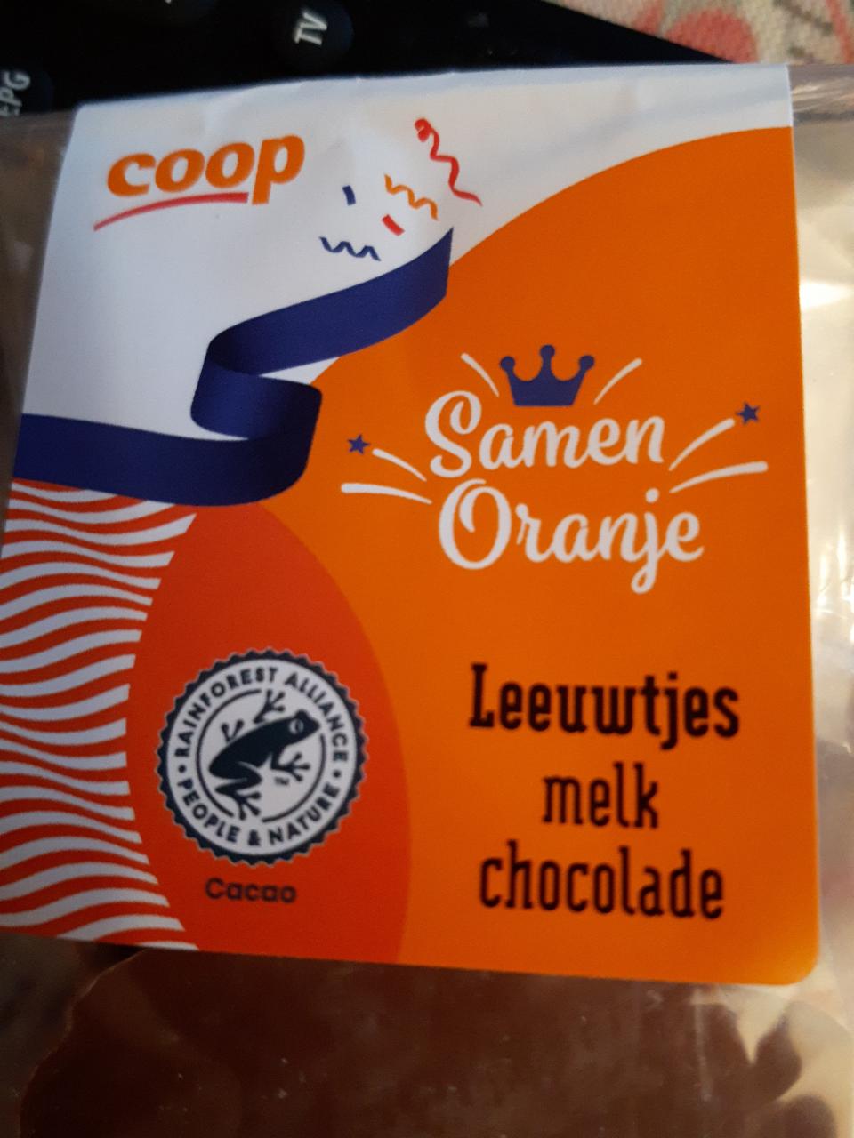 Fotografie - Samen Orange Leeuwtjes melk chocolade