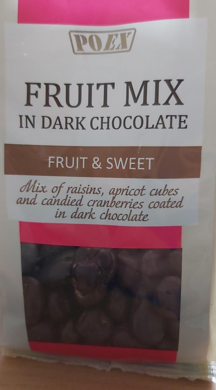 Fotografie - Fruit Mix in dark chocolate Poex
