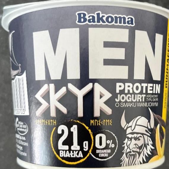Fotografie - Men Skyr protein jogurt o smaku waniliowym Bakoma