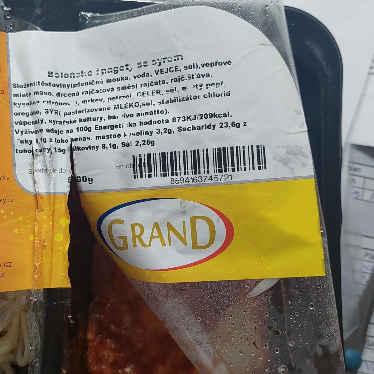 Fotografie - Boloňské špagety se sýrem Grand