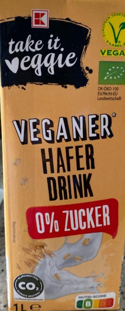 Fotografie - Veganer Hafer Drink 0% zucker K-take it veggie
