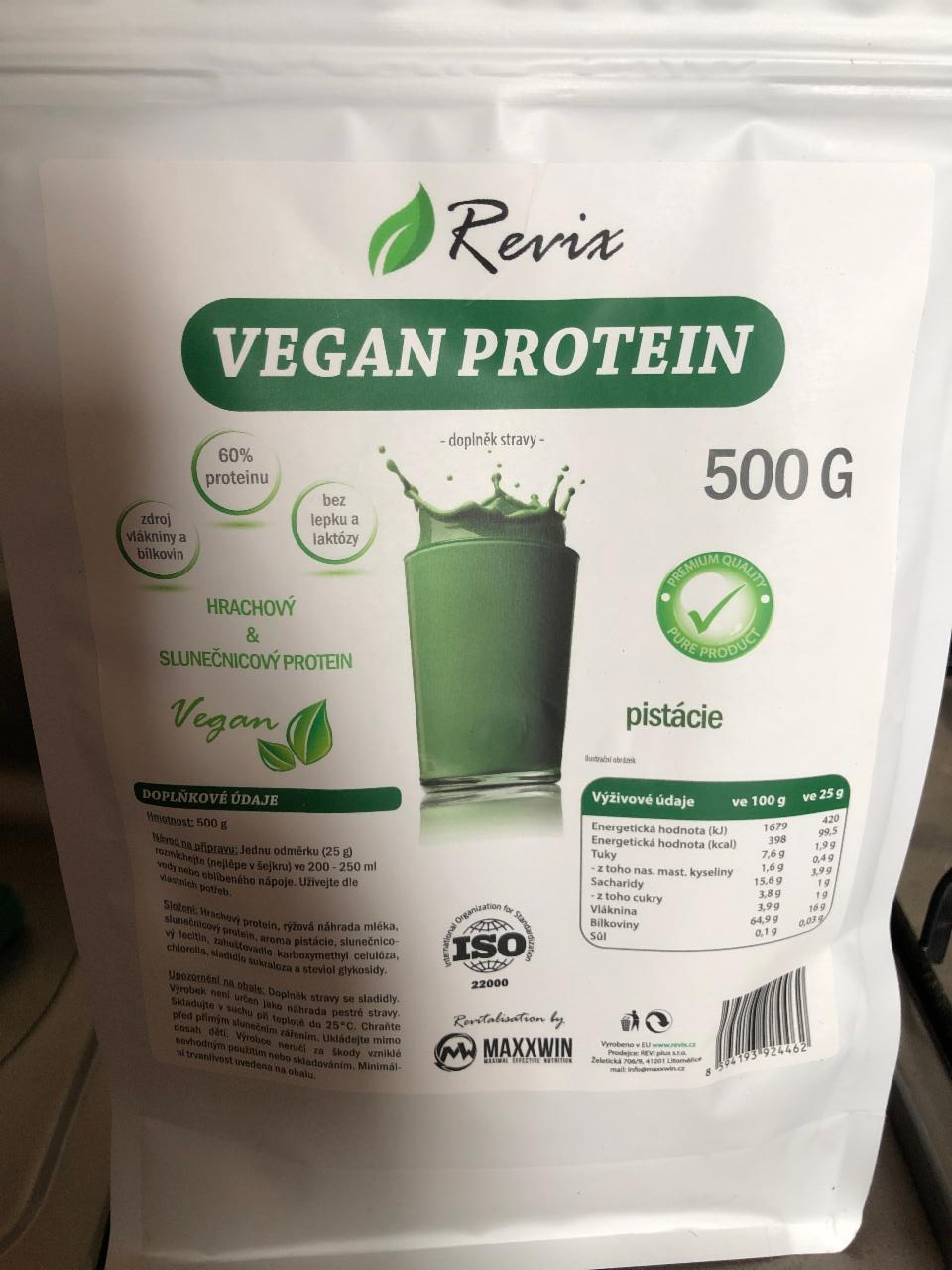 Fotografie - Vegan Protein Pistácie Revix