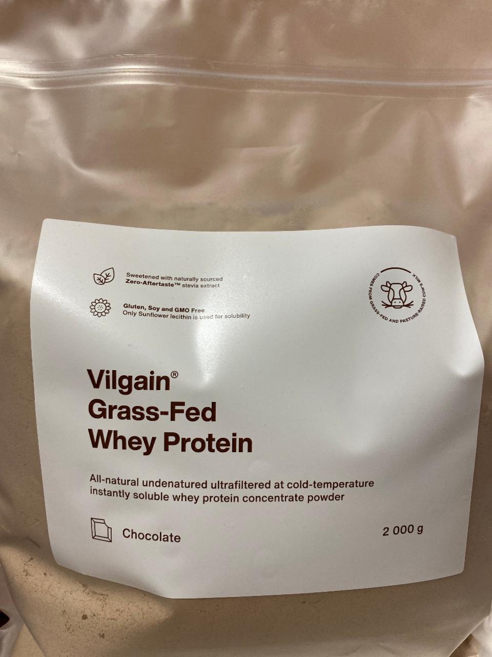 Fotografie - Grass-Fed Whey Protein Chocolate Vilgain