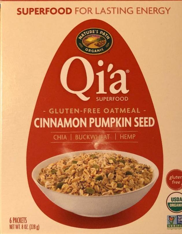 Fotografie - Qia cinnamon pumpkin seed oatmeal 