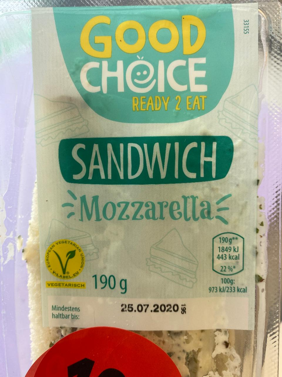 Fotografie - Sandwich Mozzarella Good Choice