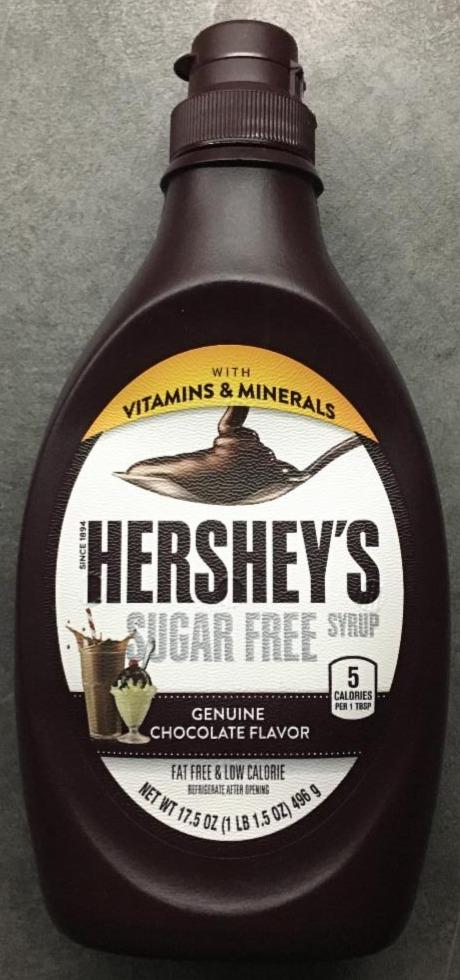 Fotografie - Syrup Chocolate Flavor sugar free Hershey's