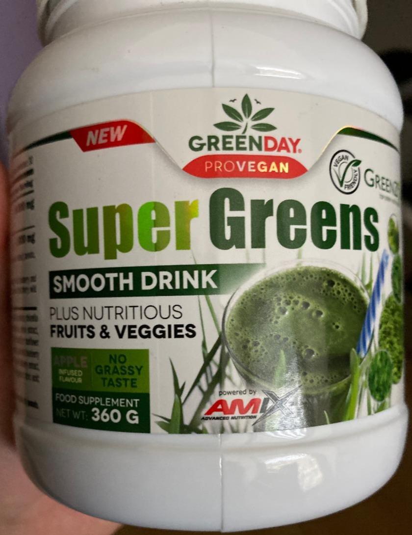 Fotografie - Smoothie SuperGreens Drink Apple Amix Nutrition