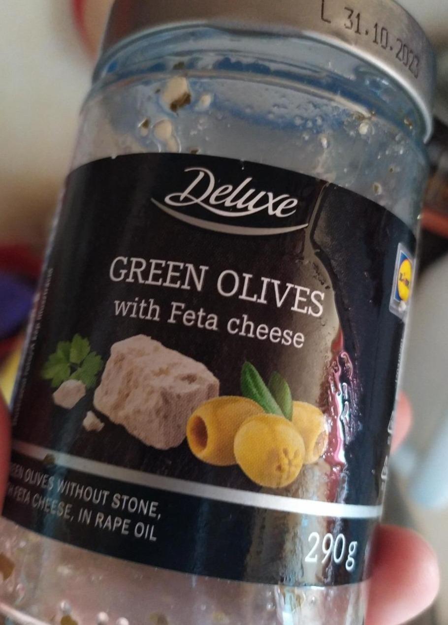 Fotografie - Green olives with Feta cheese Deluxe