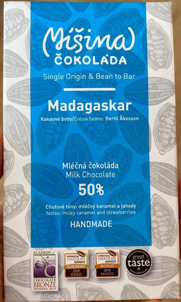 Fotografie - Míšina čokoláda Madagaskar mléčna 50%