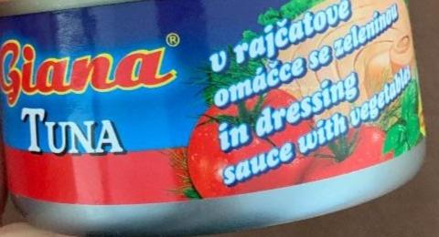 Fotografie - Tuňák kousky v tomatové omáčce se zeleninou Giana