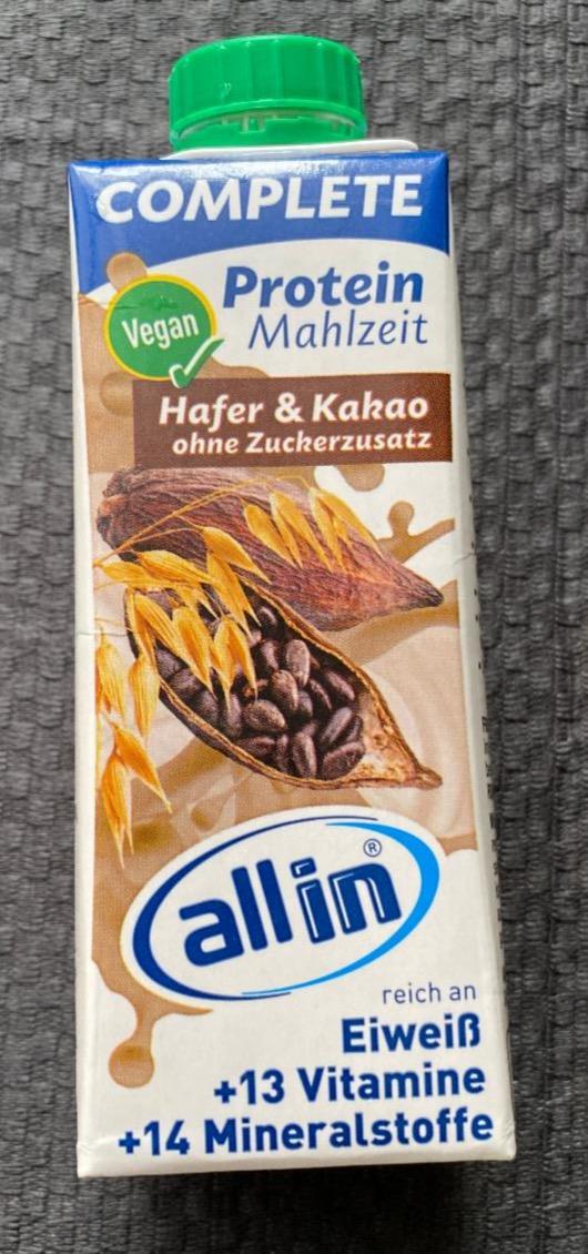 Fotografie - COMPLETE VEGAN Protein Mahlzeit Hafer & Kakao Drink all in