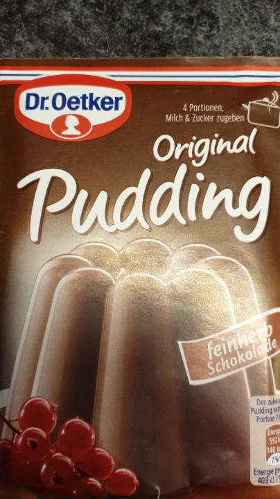Fotografie - Pudding Original feinherb Schokolade Dr.Oetker