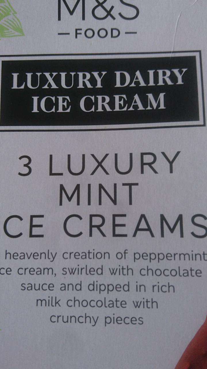 Fotografie - 3 Luxury Dairy Ice Cream Mint M&S Food