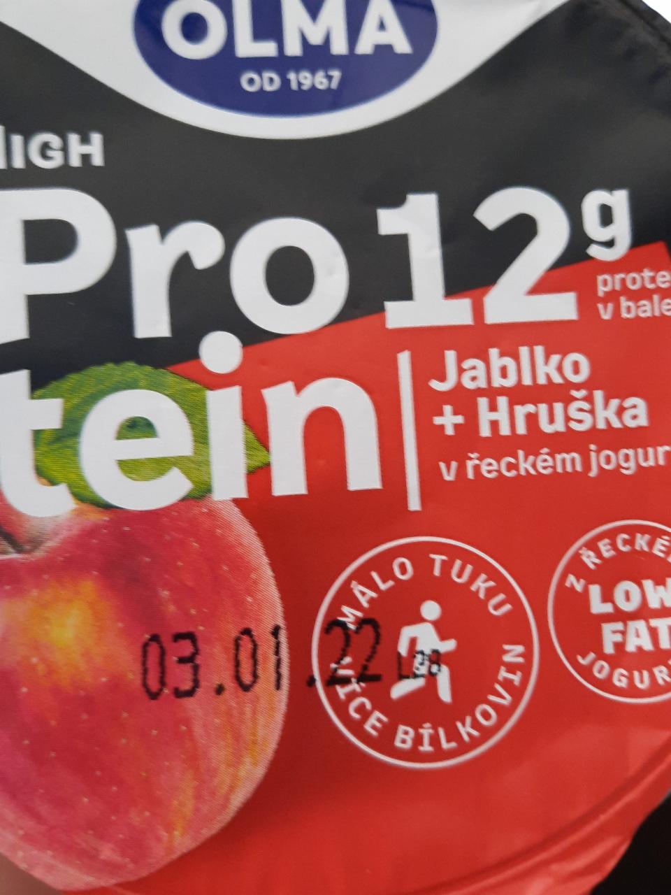 Fotografie - High Protein 12g Jablko+Hruška v řeckém jogurtu Olma