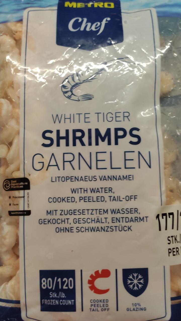 Fotografie - White Tiger Shrimps Garnelen Metro Chef