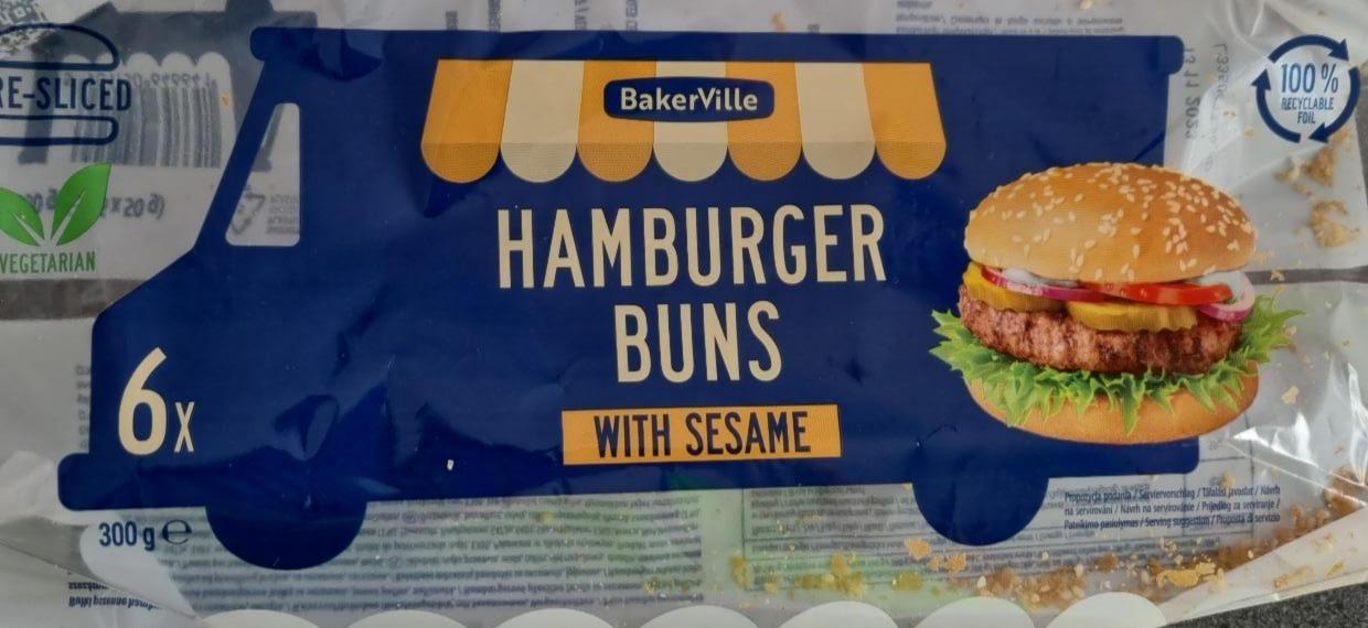Fotografie - Hamburger buns with sesame BakerVille