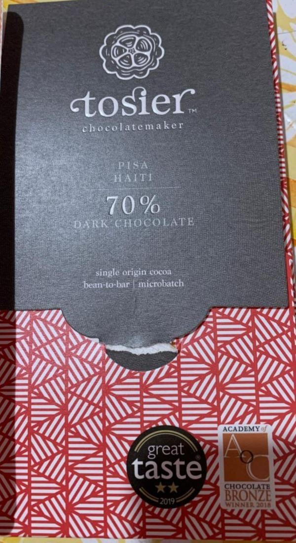 Fotografie - Pisa Haiti 70% dark chocolate Tosier Chocolatemaker