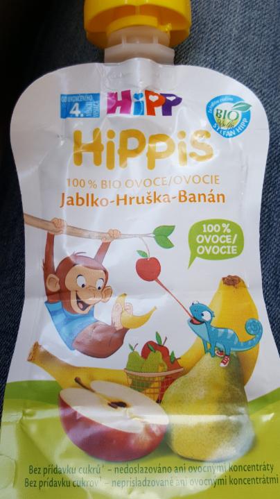 Fotografie - Hippis 100% bio ovoce jablko-hruška-banán Hipp