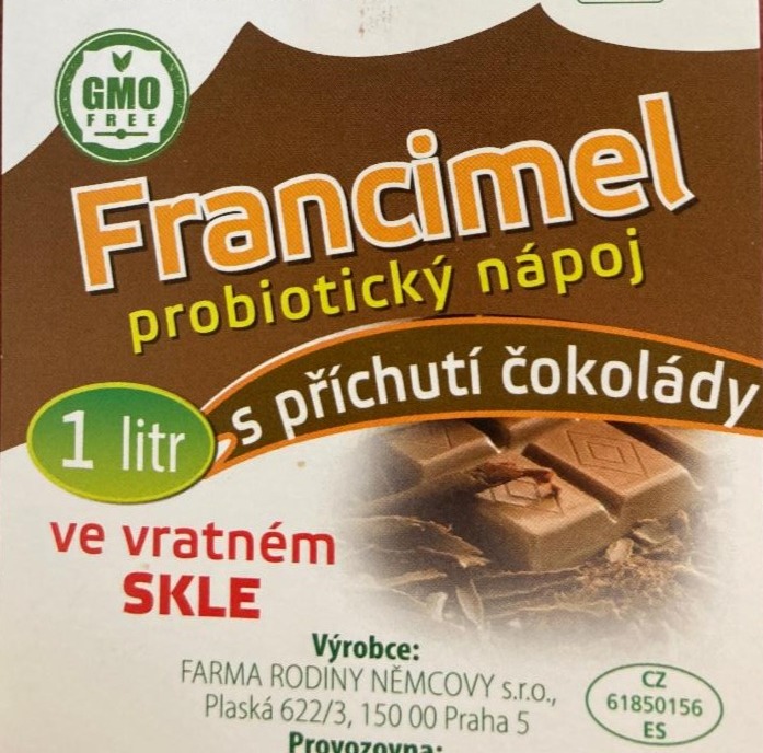Fotografie - Francimel probiotický nápoj čokoládový