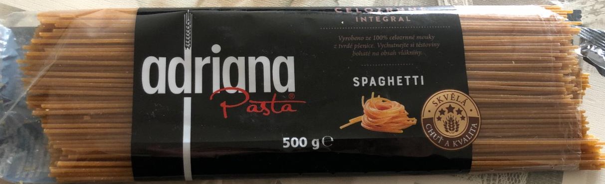 Fotografie - pasta spaghetti integral (celozrnné špagety) Adriana