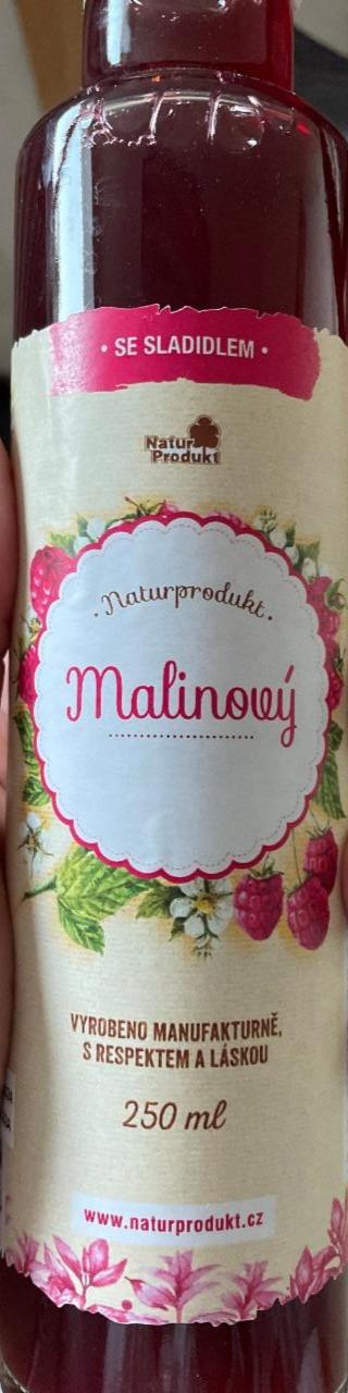 Fotografie - Malinový sirup se sladidlem Naturprodukt