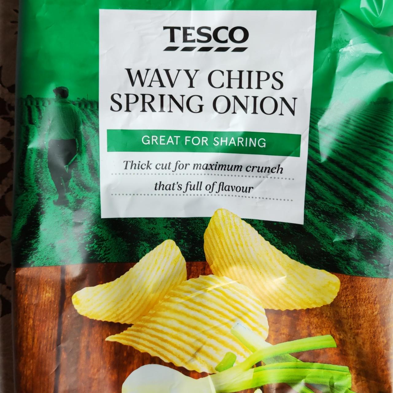 Fotografie - Wavy chips spring onion Tesco