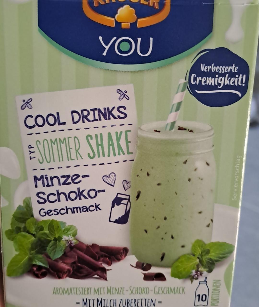 Fotografie - Cool Drinks typ Sommer Shake Minze-Schoko-Geschmack Krüger