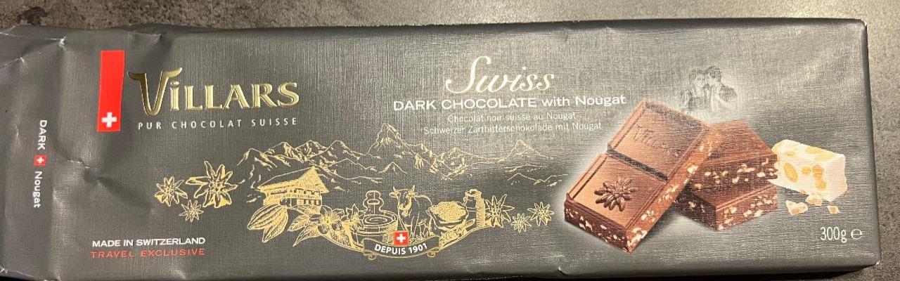 Fotografie - Swiss Dark chocolate with Nougat Villars